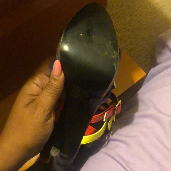 MultiColored Sandals with Platform Heel - Picture 5 of 8